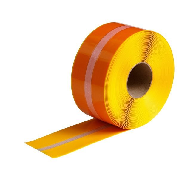 ToughStripe Max Reflective Floor Marking Tape Vinyl 4in W x 75' L Yellow, Brady, Mfr#: 152108